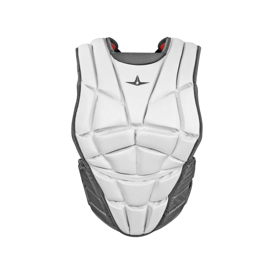 ALL-STAR AFX FASTPITCH CHEST PROTECTOR - WHITE TWO-TONE ALL-STAR AFX FASTPITCH CHEST PROTECTOR - WHITE TWO-TONE