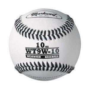 MARKWORT WEIGHTED WHITE LEATHER BASEBALL