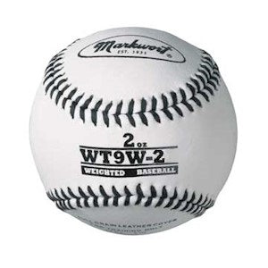 MARKWORT WEIGHTED WHITE LEATHER BASEBALL MARKWORT WEIGHTED WHITE LEATHER BASEBALL