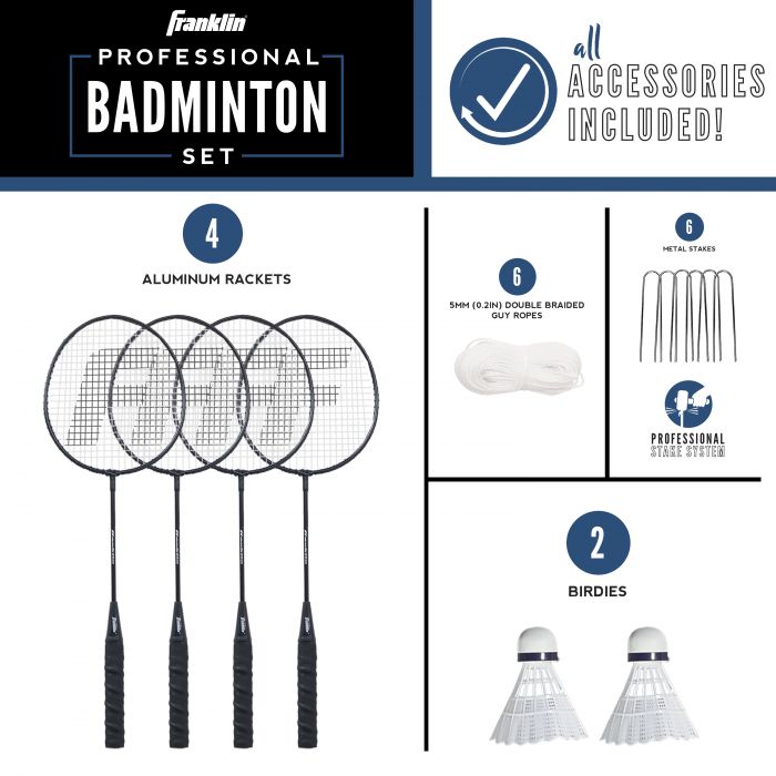 FRANKLIN PROFESSIONAL BADMINTON SET FRANKLIN PROFESSIONAL BADMINTON SET