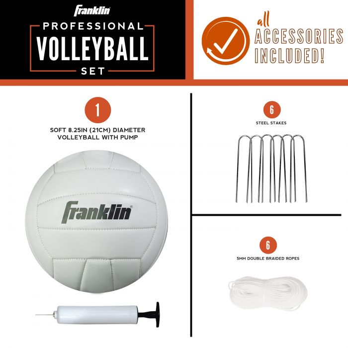 FRANKLIN PROFESSIONAL VOLLEYBALL SET FRANKLIN PROFESSIONAL VOLLEYBALL SET