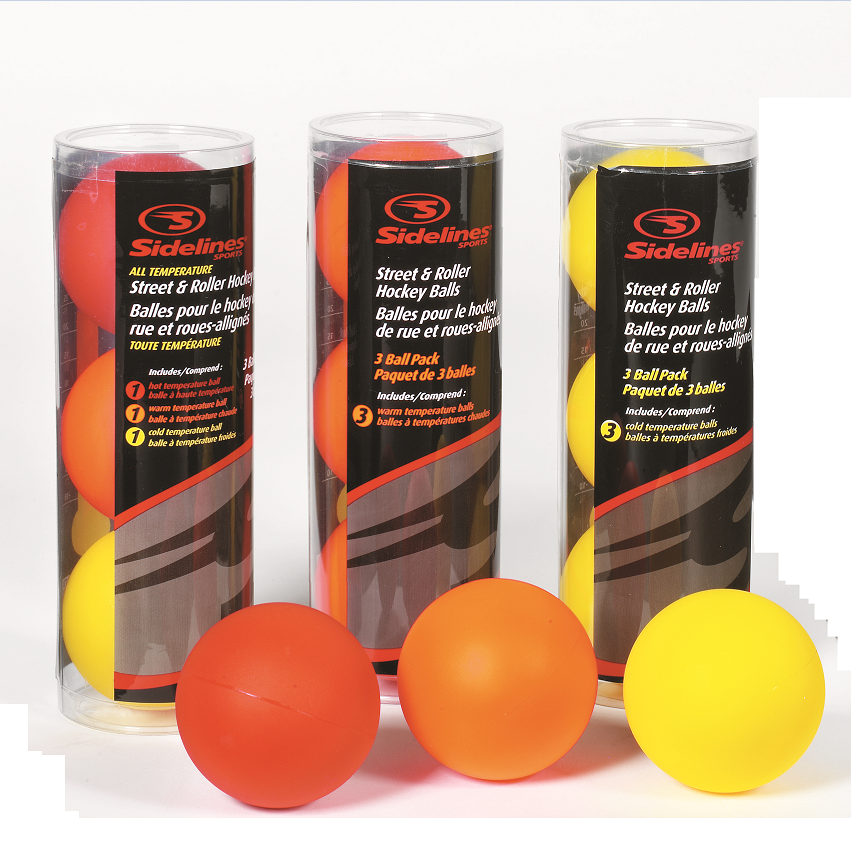 STREET/ROLLER HOCKEY BALLS - 3 PACK