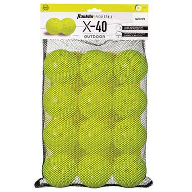 FRANKLIN X-40 PICKLEBALLS OUTDOOR  12-PACK MESH BAG