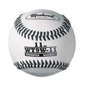 MARKWORT WEIGHTED WHITE LEATHER BASEBALL