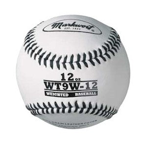 MARKWORT WEIGHTED WHITE LEATHER BASEBALL