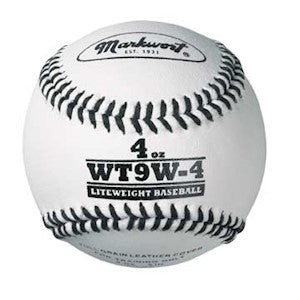 MARKWORT WEIGHTED WHITE LEATHER BASEBALL