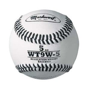 MARKWORT WEIGHTED WHITE LEATHER BASEBALL