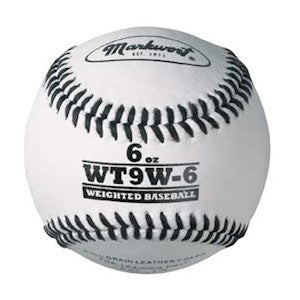 MARKWORT WEIGHTED WHITE LEATHER BASEBALL