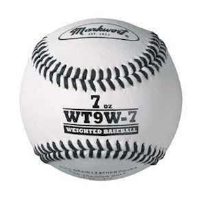 MARKWORT WEIGHTED WHITE LEATHER BASEBALL