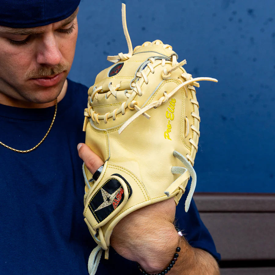 Baseball Catchers Mitt All Star Elite Tan Blonde CM3000
