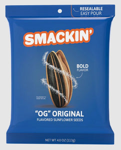 SMACKIN' Sunflower Seeds - 4oz Resealable Bags (12 pack, one flavour)